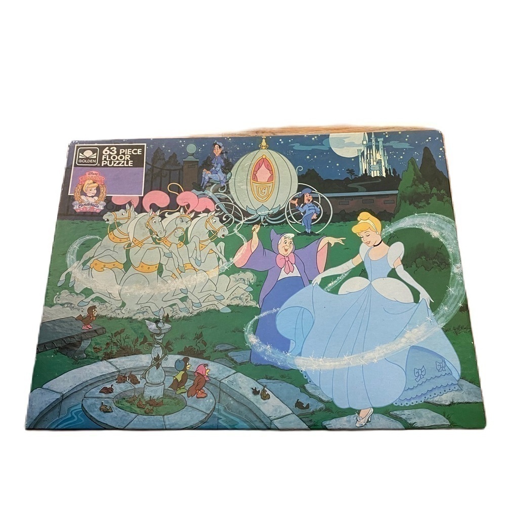 Vintage Cinderella Puzzle Disney Golden 63 Piece Fairy God Mother